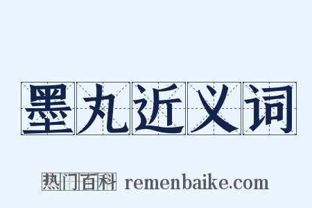 墨丸近义词是什么意思的图片